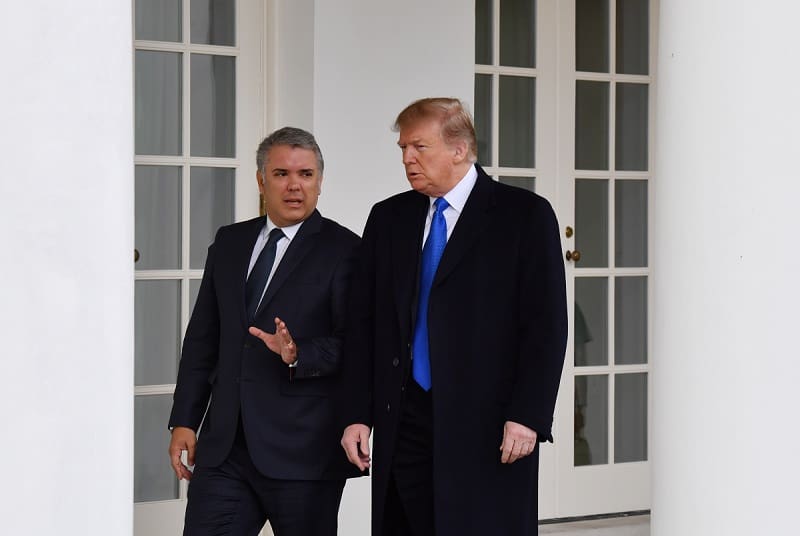 Iván Duque y Donald Trump, presidentes de Colombia y Estados Unidos, respectivamente.