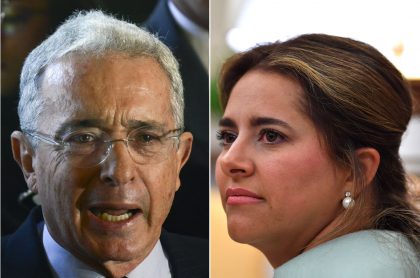 Álvaro Uribe, expresidente y senador, y María Juliana Ruiz, primera dama.