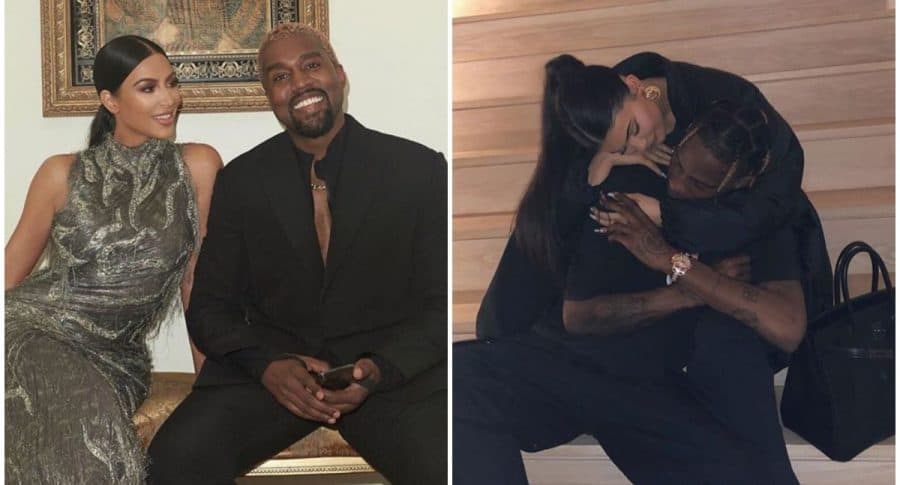 Kim Kardashian y Kanye West / Kylie Jenner y Travis Scott