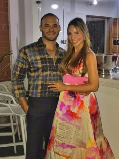 Luis Miguel Zabbaleta, dermatólogo, y Paula Andrea Betancur, exreina.