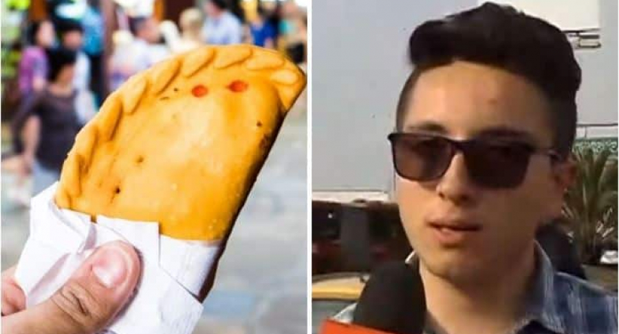 Stiven Claros, joven sancionado por comprar empanada en la calle