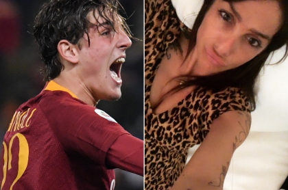 Nicolo Zaniolo y su mamá