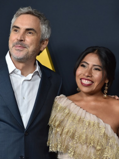 Alfonso Cuarón, Yalitza Aparicio y Marina de Tavira