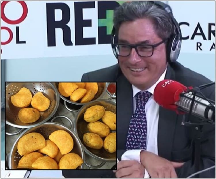 Alberto Carrasquilla y empanadas