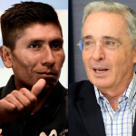 Nairo Quintana y Álvaro Uribe