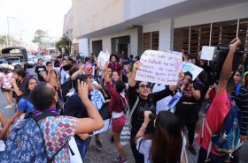 Plantón estudiantes Uniatlántico