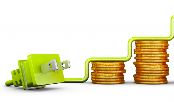 Ilustración de ahorro en energía eléctrica