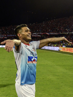Teófilo Gutiérrez en el estadio Metropolitano