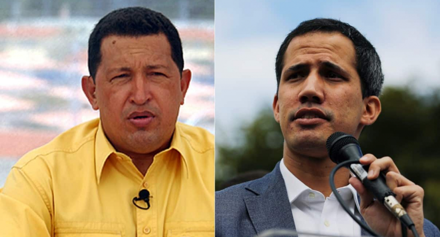 Chávez y Guaidó