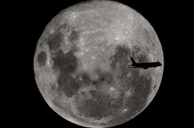 Superluna en Bahía Blanca, Argentina