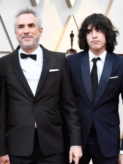Alfonso Cuarón y sus hijos