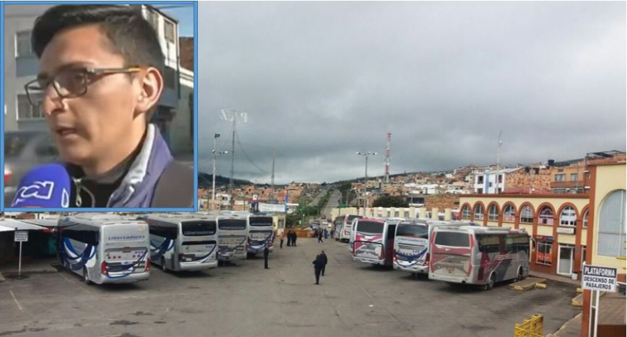 Andrés Arias, multado en terminal de transportes de Tunja