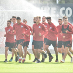 Jugadores de San Lorenzo entrenan en la Ciudad Deportiva