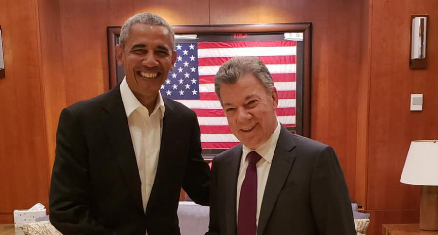 Barack Obama y Juan Manuel Santos
