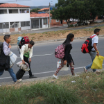 Venezolanos desplazados en  rontera colomboecuatoriana
