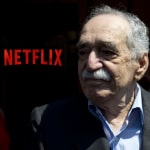 Gabriel García Márquez y logo Netflix