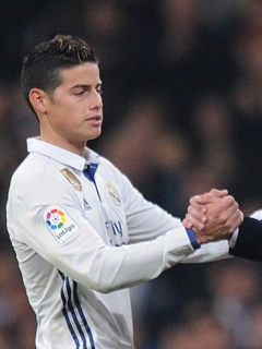 James Rodríguez y Zinedine Zidane
