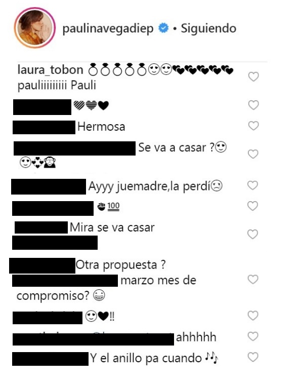 Comentarios post Paulina Vega Comentarios post Paulina Vega