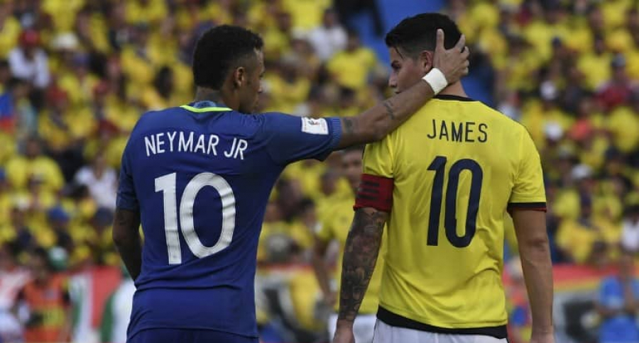 Neymar y James Rodrígez