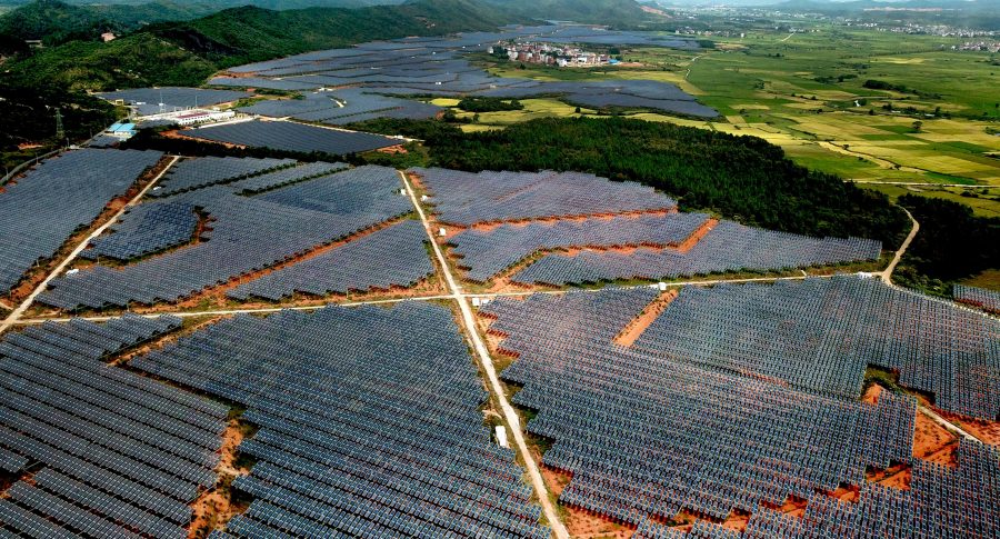 Proyecto de energía fotovoltaica en China.