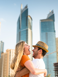 Turistas en Emiratos Árabes