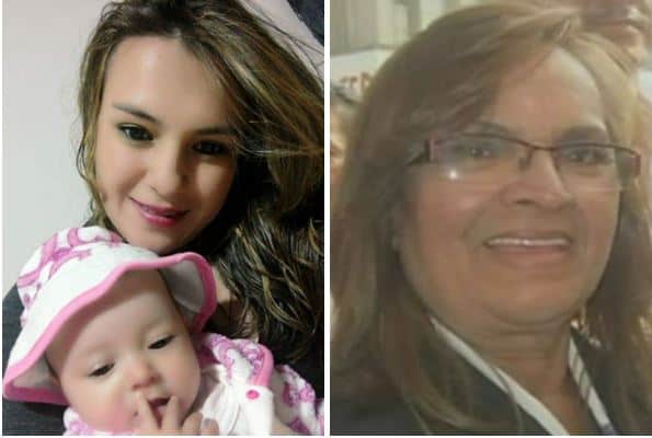 Leidy Vanesa Huertas, su hija Sara Mejía y su abuela Carmen Rosa Rodríguez, fallecidas