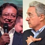 Los senadores Gustavo Petro y Álvaro Uribe