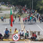 Bloqueo de indígenas en la Panamericana