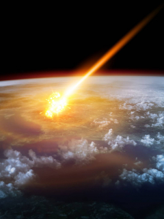 Un meteoro entra a la atmósfera terrestre (ilustración)