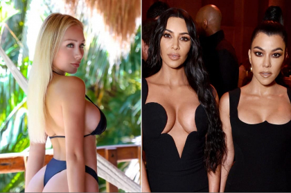 Daniella Chávez, modelo, y Kim y Kourtney Kardashian, empresarias.