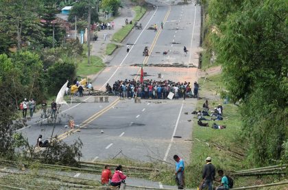 Protesta indígena en Cauca
