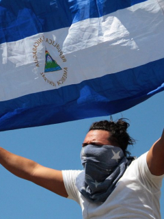 Protestante en Nicaragua
