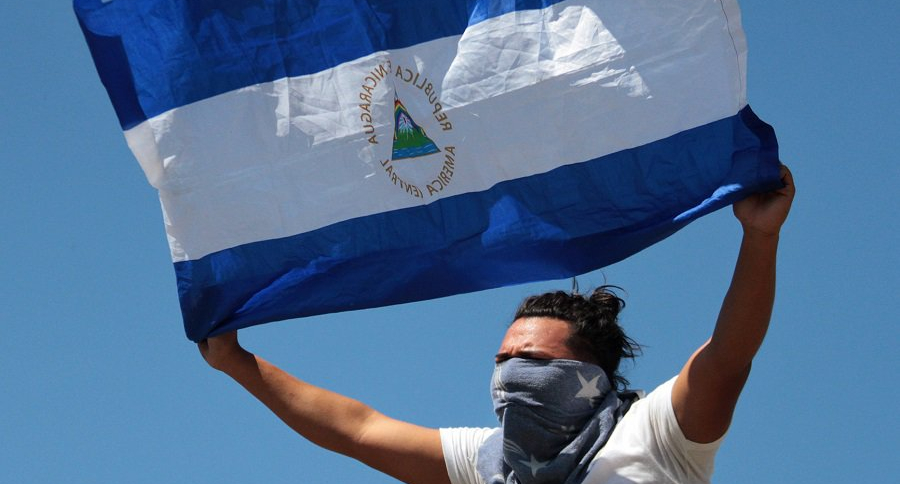 Protestante en Nicaragua
