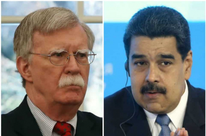 John Bolton y Nicolás Maduro