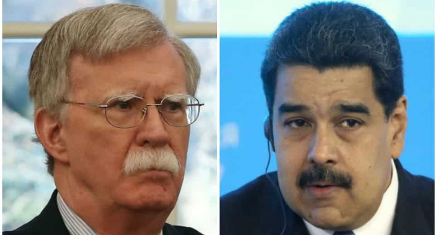 John Bolton y Nicolás Maduro