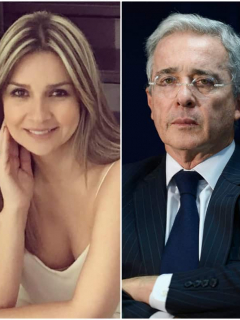 Vicky Dávila y Álvaro Uribe
