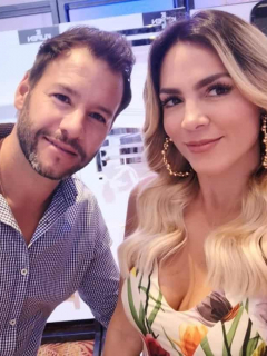 Sebastián Decoud, extenista, y Mabel Cartagena, presentadora.