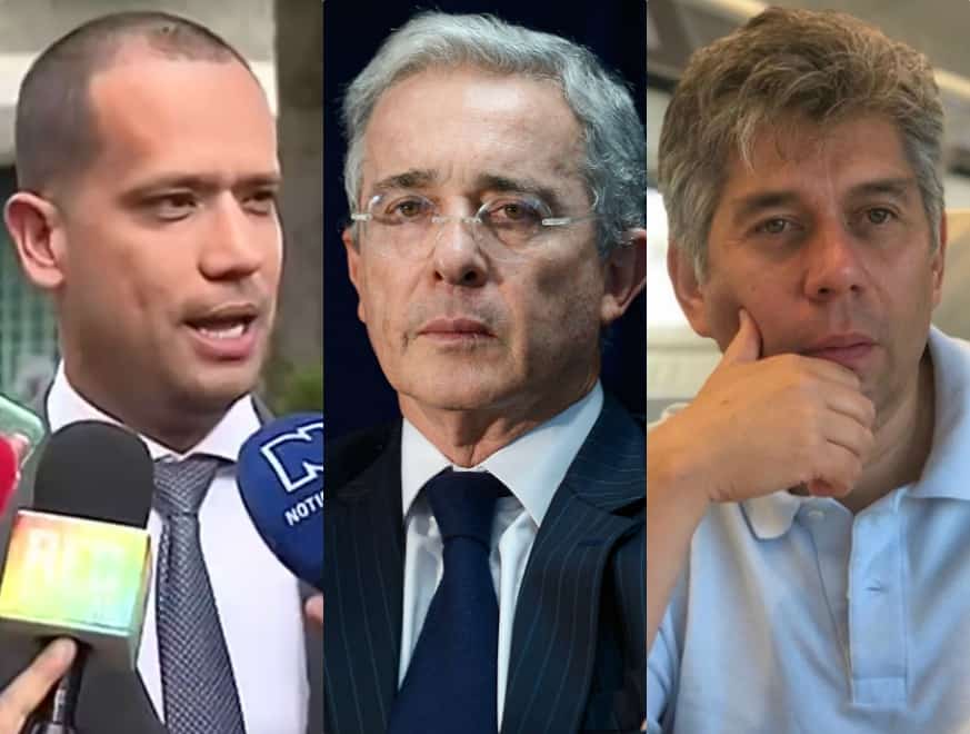 Diego Cadena, Álvaro Uribe y Daniel Coronell