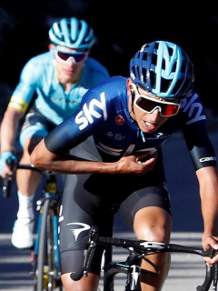 Egan Bernal, Nairo Quintana y Miguel Ángel López