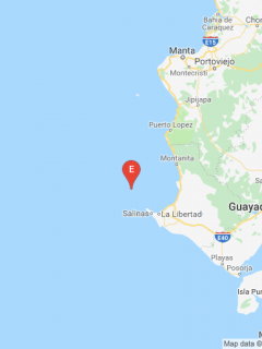 Epicentro del temblor en Ecuador