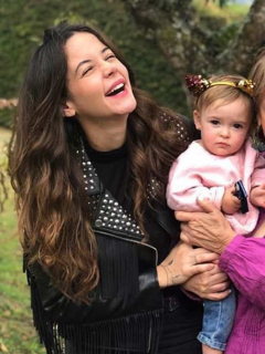 'Maleja' Restrepo con su hija Macarena y su mamá Nelly Tafur.