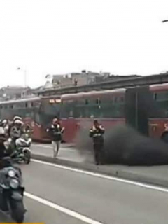 Accidente en Transmilenio