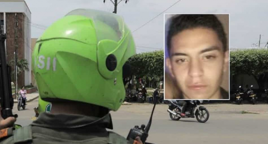 Policía y Andrés Camilo Ortiz Jiménez, estudiante asesinado