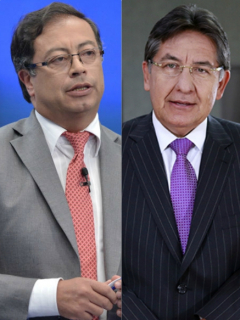 Gustavo Petro, Néstor Humberto Martínez y Gustavo Bolívar