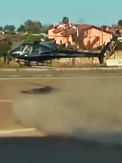 Helicóprero en estadio