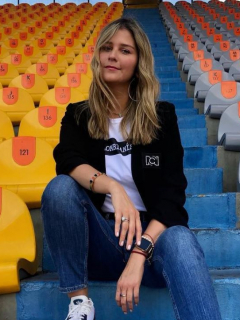 Andrea Guerrero, presentadora.