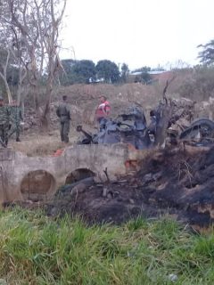 Volqueta que estalló en Tame
