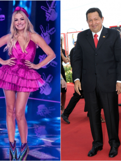 Fanny Lu y Hugo Chávez