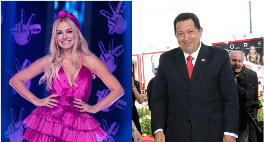 Fanny Lu y Hugo Chávez