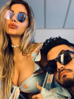 Melina Ramírez, presentadora, y Mateo Carvajal, ganador del 'Desafío' 2017.